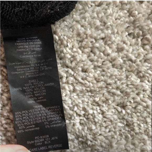 Bebe Black Lace Crop Top Size Small - Picture 3 of 5